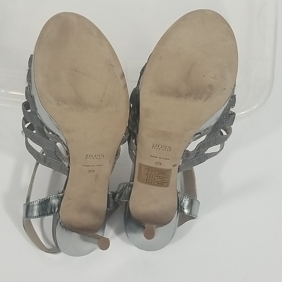 Hugo Boss Silver Platform Stiletto Heels - Picture 6 of 12